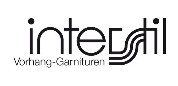 Logo von Interstil, schwarzer Schriftzug auf weißem Hintergrund